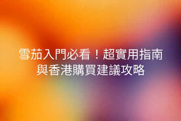 雪茄入門必看！超實用指南與香港購買建議攻略