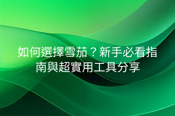 如何選擇雪茄？新手必看指南與超實用工具分享