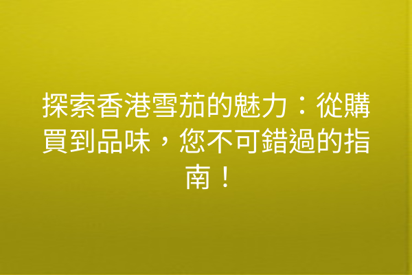 探索香港雪茄的魅力:從購買到品味,您不可錯過的指南!