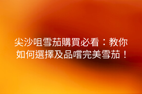 尖沙咀雪茄購買必看：教你如何選擇及品嚐完美雪茄！