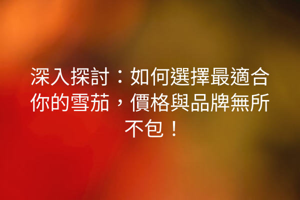 深入探討：如何選擇最適合你的雪茄，價格與品牌無所不包！