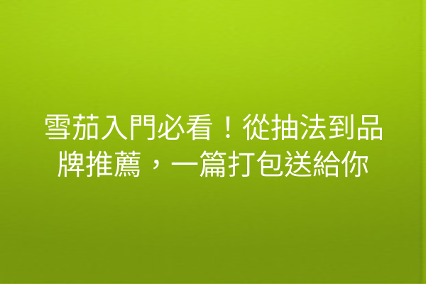 雪茄入門必看！從抽法到品牌推薦，一篇打包送給你